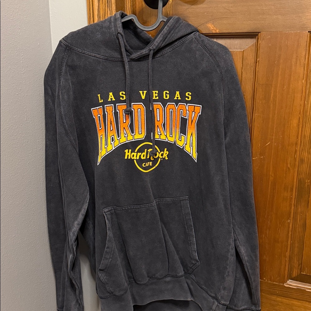 Hard Rock Cafe Las Vegas Black and Yellow Sweater